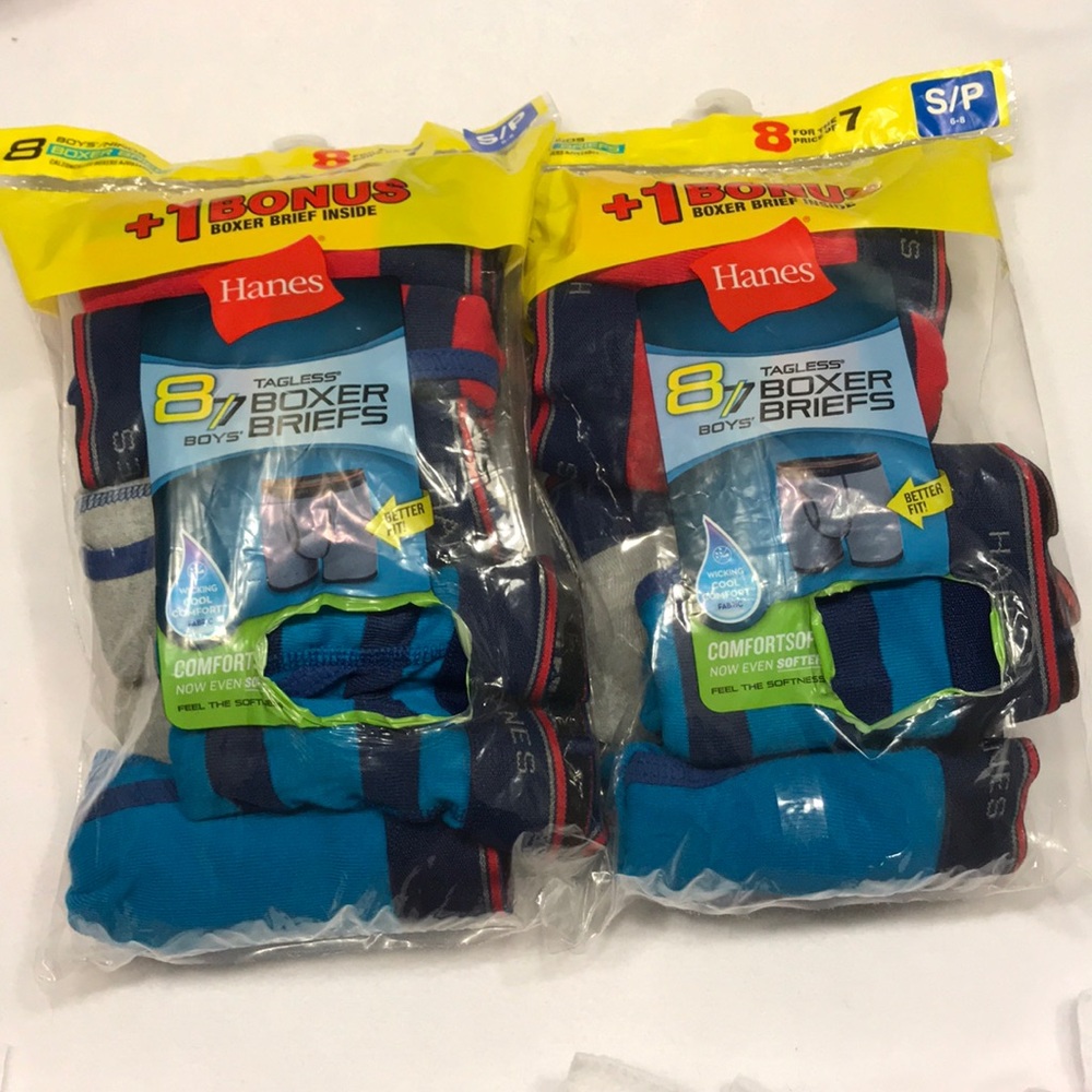 15 new pairs of boys small 6/8 tables boxer briefs